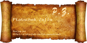 Ptatschek Zella névjegykártya